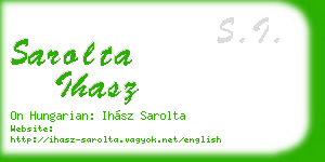 sarolta ihasz business card